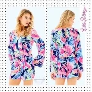 Lilly Pulitzer Ariele High Tide Tropicolada Romper NWT - size XS